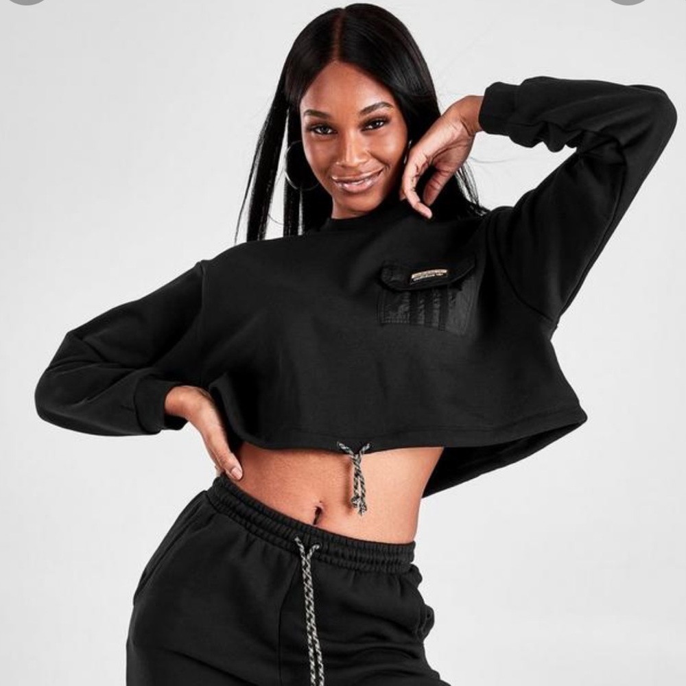 Women's adidas Originals Outline Crop Crewneck Sweatshirt